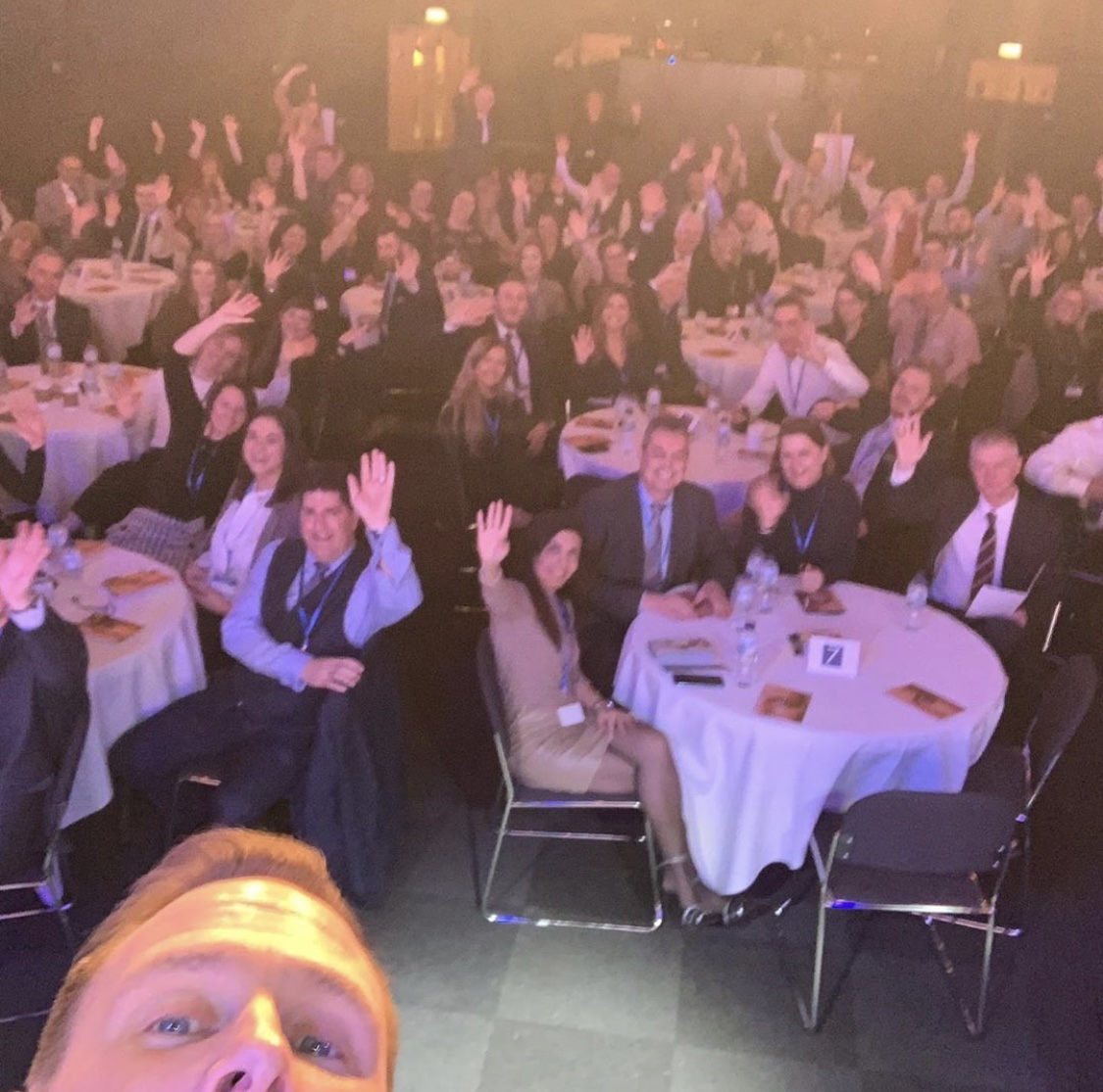 Live event selfie one of our financial adviser taking selfie at live event