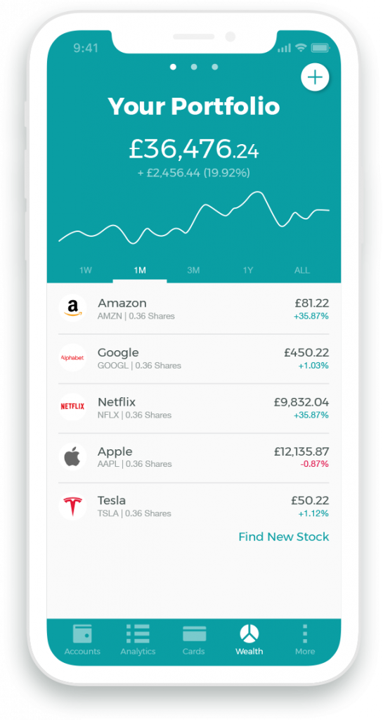 Phone displaying investments for Insight Azoras investment account